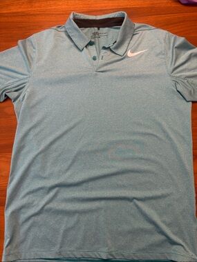 Nike Men’s Teal Blue Heather Dri-FIT Polo
